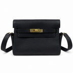 🆕 In stock Kelly Messenger messenger bag for men and women, black gold buckle, imported leather, all-steel hand-waxed thread, the highest cost-effectiveness on the entire network. The classic combinat