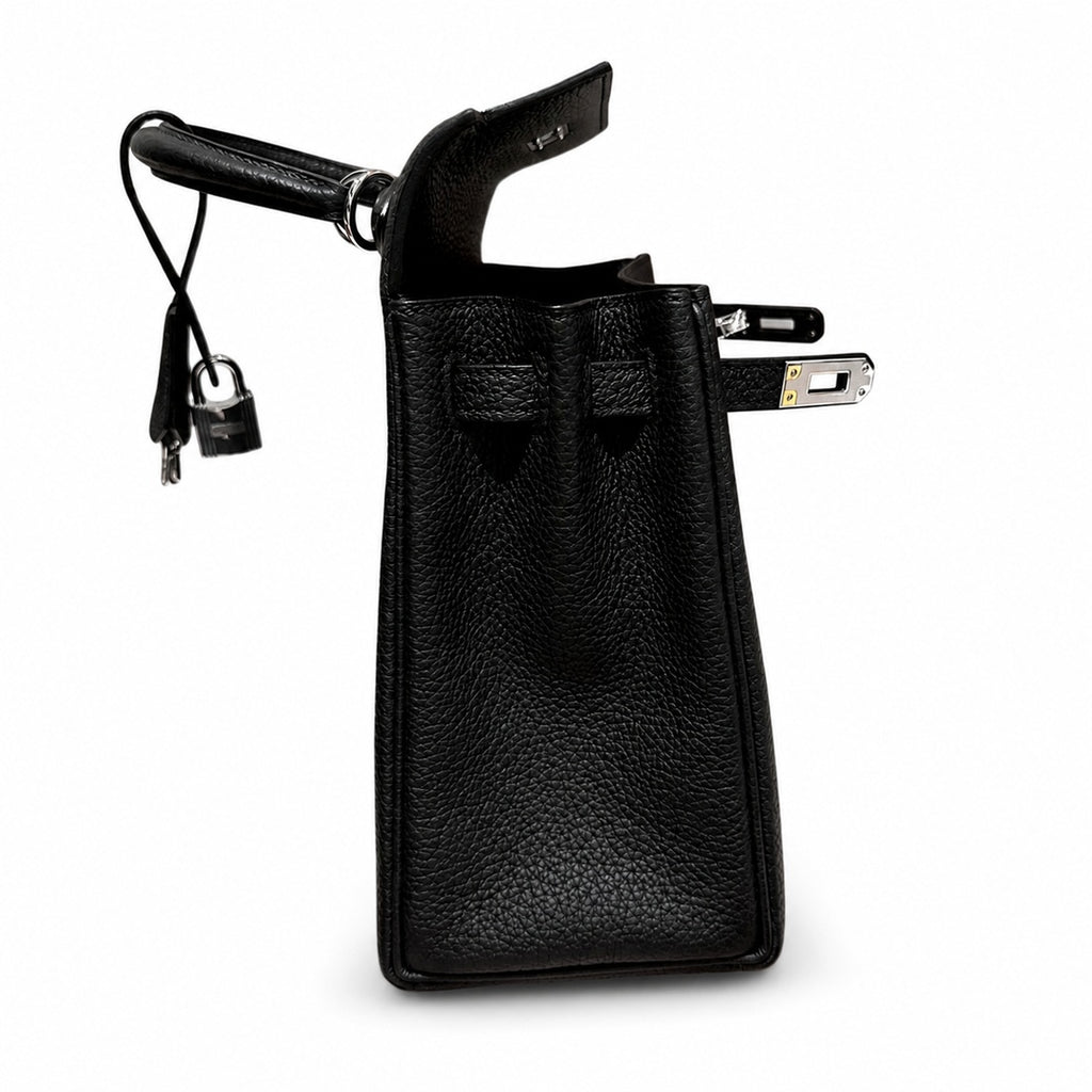 Kelly25cm, ck89/black, togo, silver, all handmade‼ Kelly 25cm, black, calfskin, silver buckle, top hand-stitched wax thread, high-end handmade exclusive customization‼ ️Purely hand-made nails, hand-en