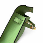 In stock: second generation Kelly 19cm imported Epsom leather avocado green 🥑 gold and silver buckle wax thread