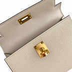 Fully hand-sewn👉Second generation Mini Kelly 19cm imported Epsom leather turtle dove gray gold buckle