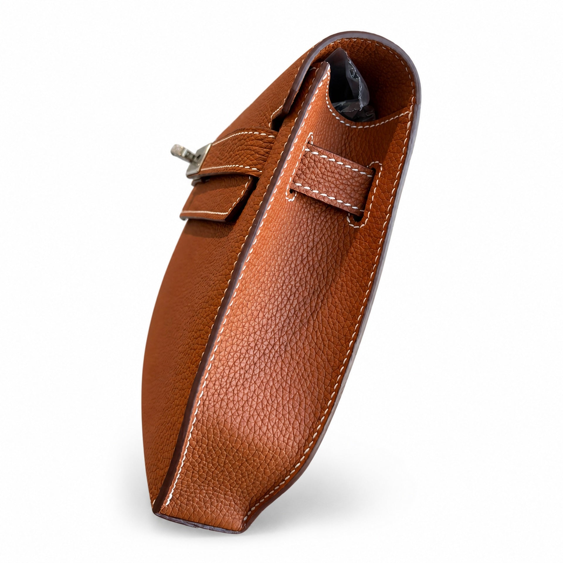Kelly Depeches 25 clutch, Togo leather (with additional shoulder strap), can be worn cross-body, can be carried by hand or on the wrist, daily needs, seamless switch between business/leisure - central