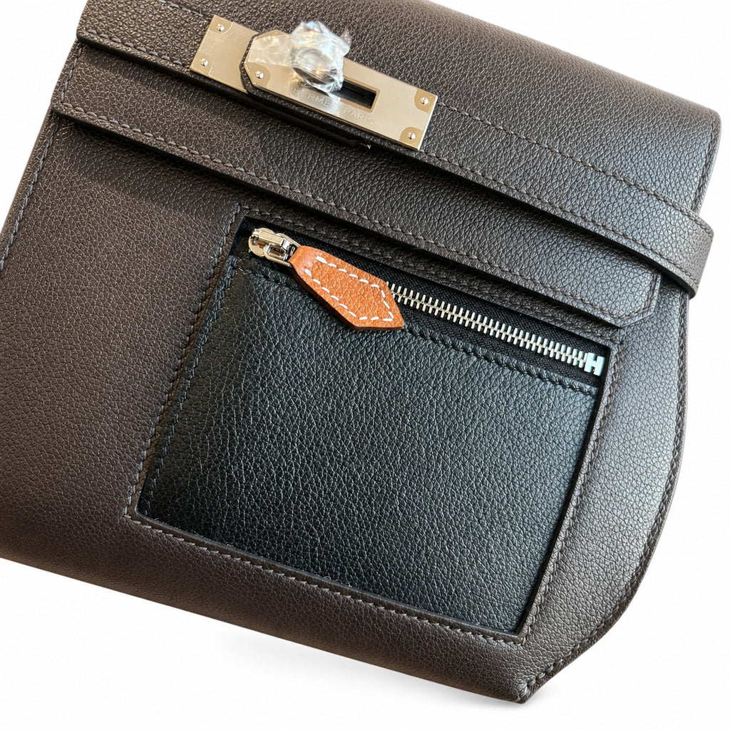 Kelly Depeches 25 clutch, Evercolor leather (with additional shoulder strap), can be worn cross-body, can be carried by hand or on the wrist, daily needs, seamless switch between business/leisure - ce