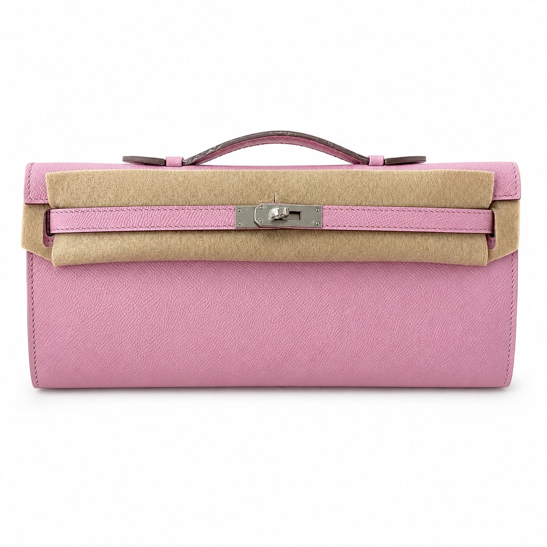 Kelly cut 31 handbag epsom mallow purple silver buckle ready stock