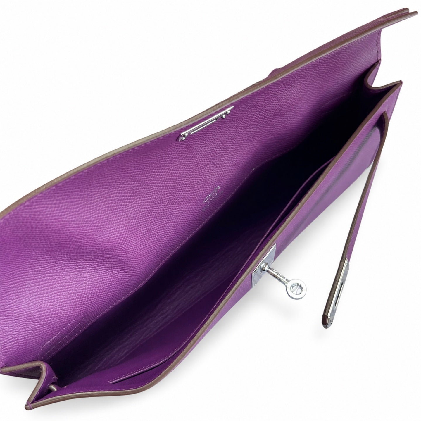 Kelly Cut 31 Clutch Epsom Leather Picture Anemone Purple