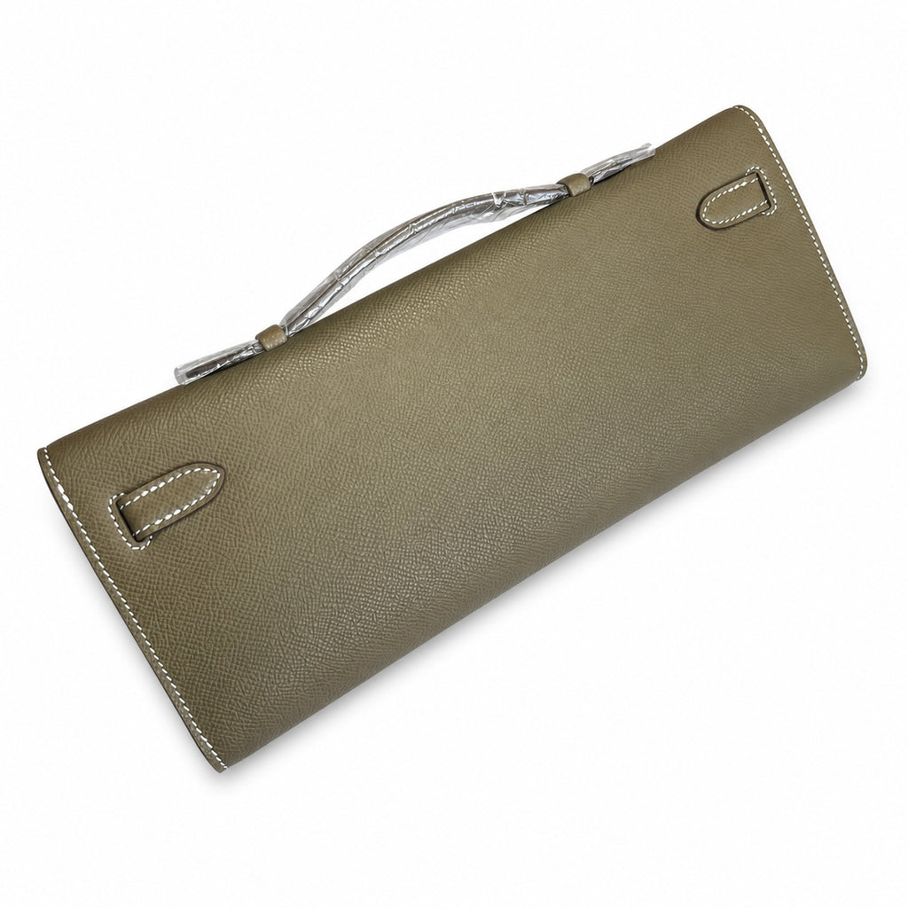 Kelly Cut 31 Clutch Epsom Leather Picture Elephant Gray