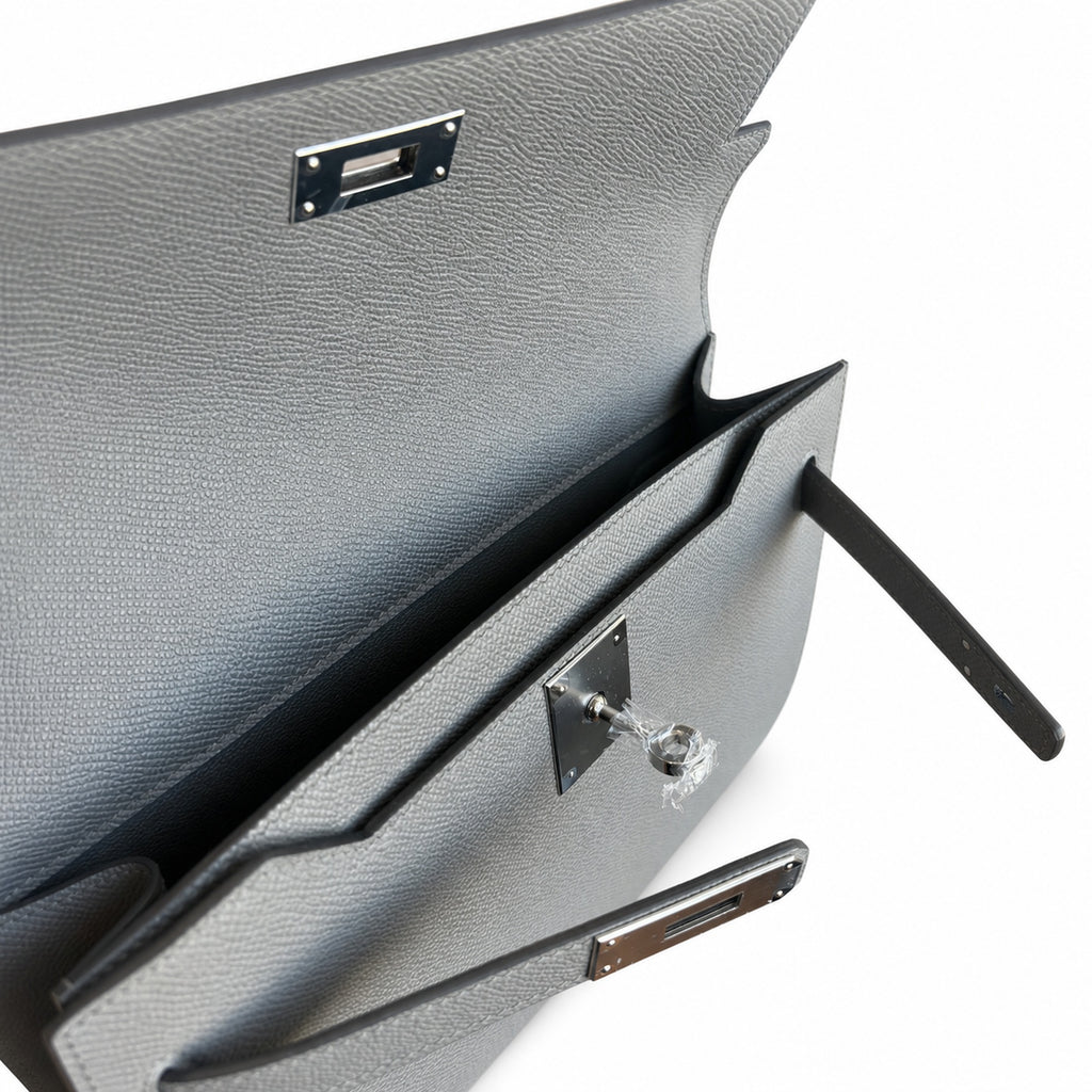Kelly Depeches 25 clutch, Epsom leather (with additional shoulder strap), can be worn cross-body, can be carried by hand or on the wrist, daily needs, seamless switch between business/leisure - centra