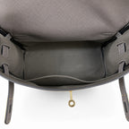 🆕 In stock Kelly Messenger messenger bag for men and women, pewter gray gold buckle, imported leather, all-steel hand-waxed thread, the highest cost performance on the Internet. The classic combinatio