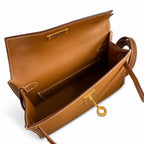 Second generation Mini Kelly 19cm Epsom leather, golden brown, gold buckle
