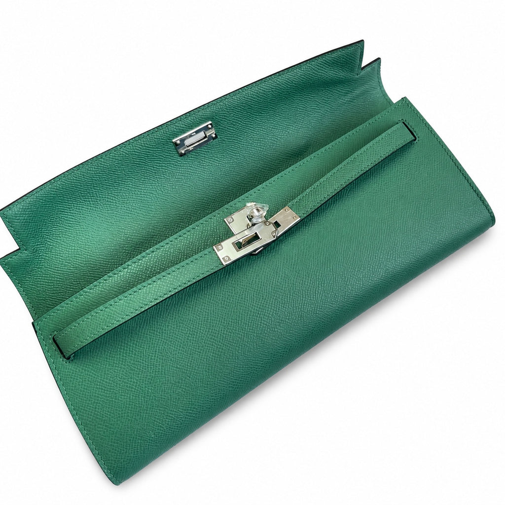 Kelly Cut 31 Clutch Epsom Leather Picture Malachite Green