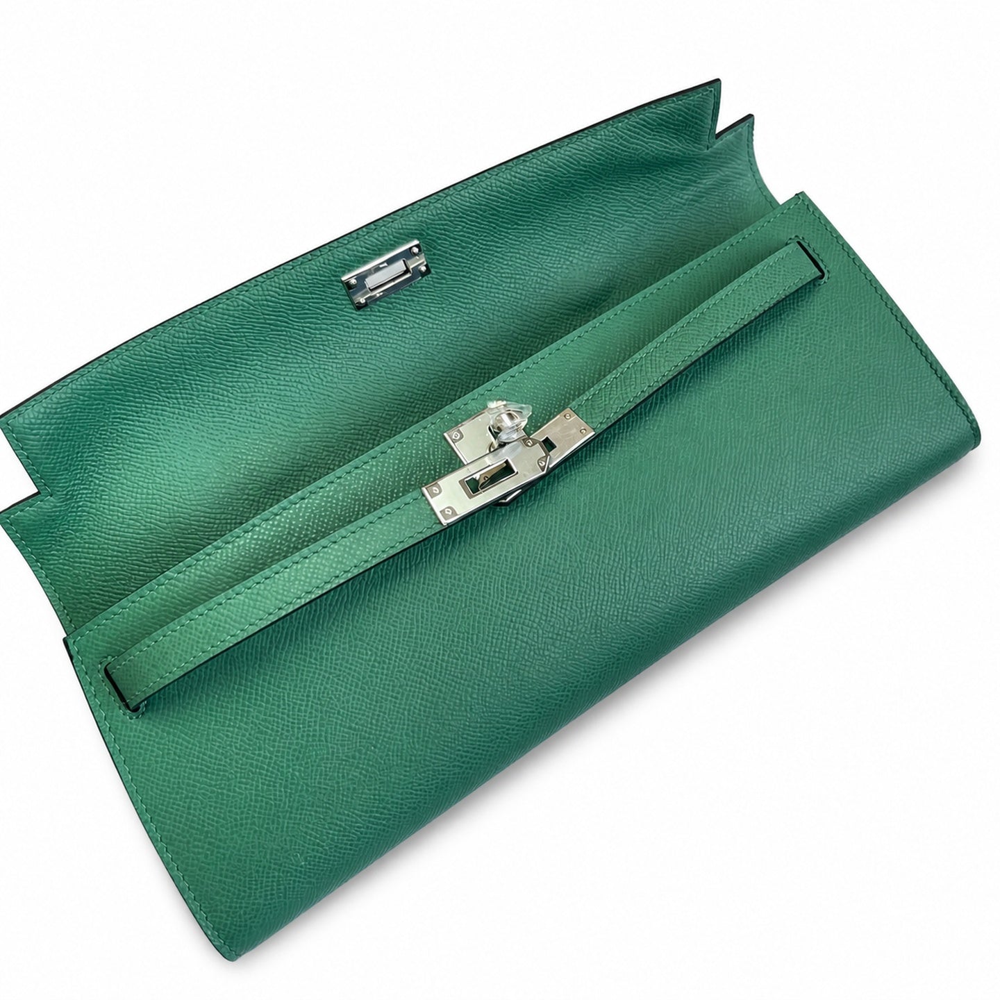 Kelly Cut 31 Clutch Epsom Leather Picture Malachite Green