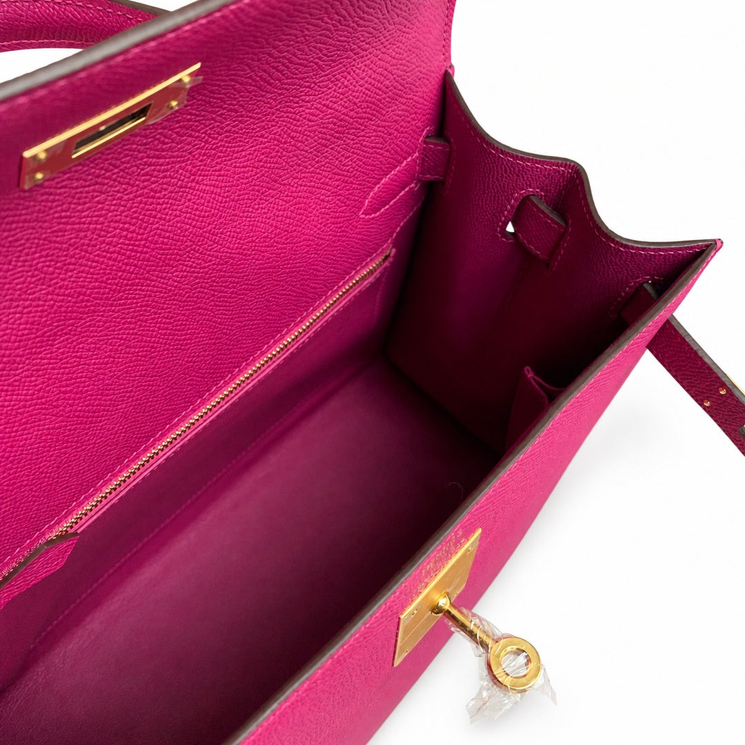 Custom order💕kelly28 L3 rose purple epsom gold buckle, fully hand-sewn with wax thread✈✈