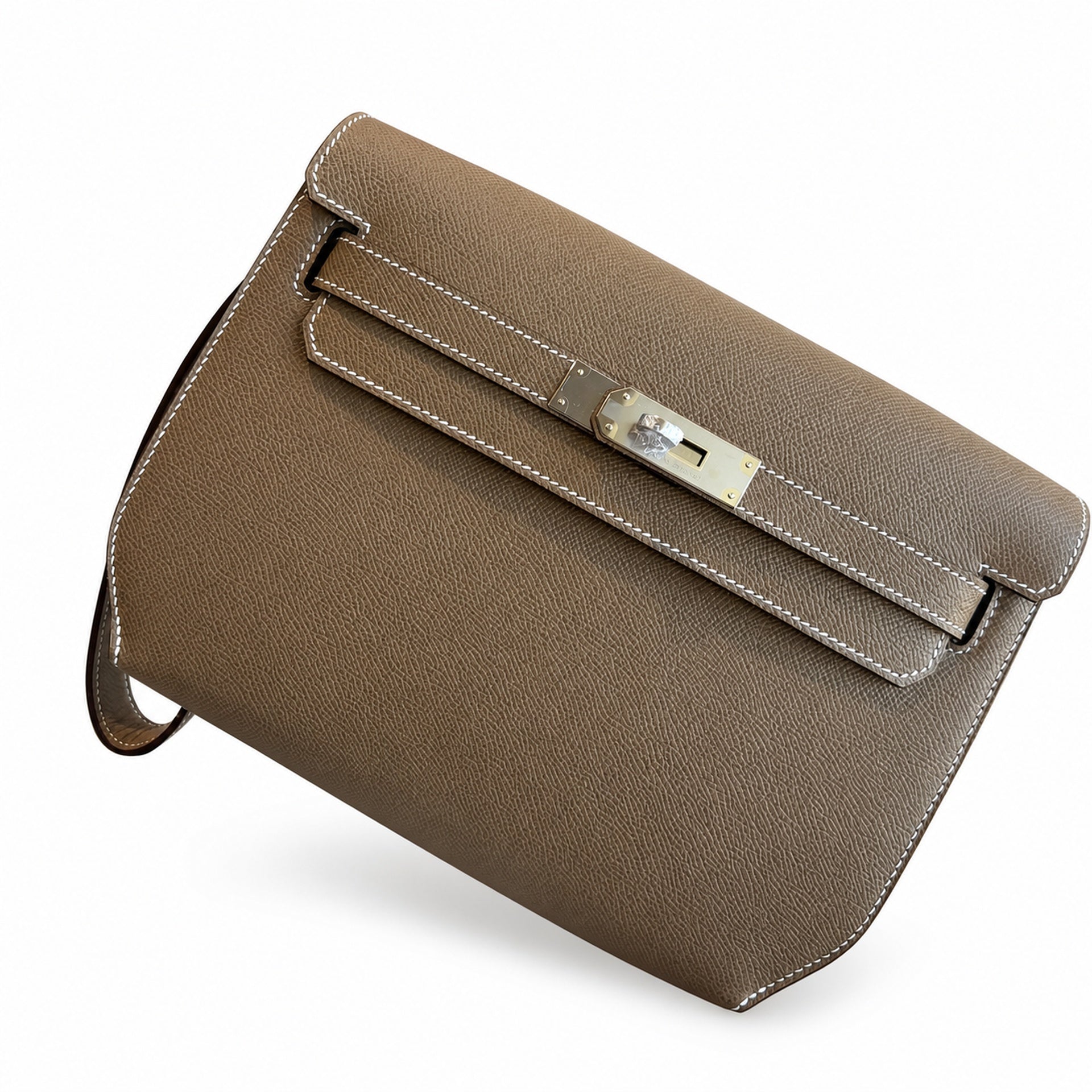 Kelly Depeches 25 clutch, Epsom leather (with additional shoulder strap), can be worn cross-body, can be carried by hand or on the wrist, daily needs, seamless switch between business/leisure - centra