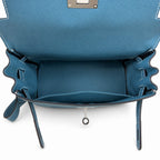 🆕 Available in stock: kelly messenger men's and women's bags, denim blue and silver buckles, imported leather, all-steel hand-waxed thread, the highest cost-effectiveness on the Internet. Unisex messe