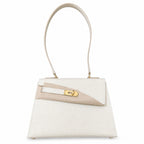 Kelly Desordre 20cm Sellier double-sided Epsom original palm print leather ck10 milkshake white Craie gold buckle GHw top hand sewing
