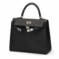 👀kelly Epsom 25cm [Black Silver]——Small and cute🥰