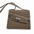 Latest new style 🆕 kelly latest style FW 2022 double-sided kelly epsom leather double-sided irregular design bold change new look more handsome and stylish 18 elephant gray silver buckle