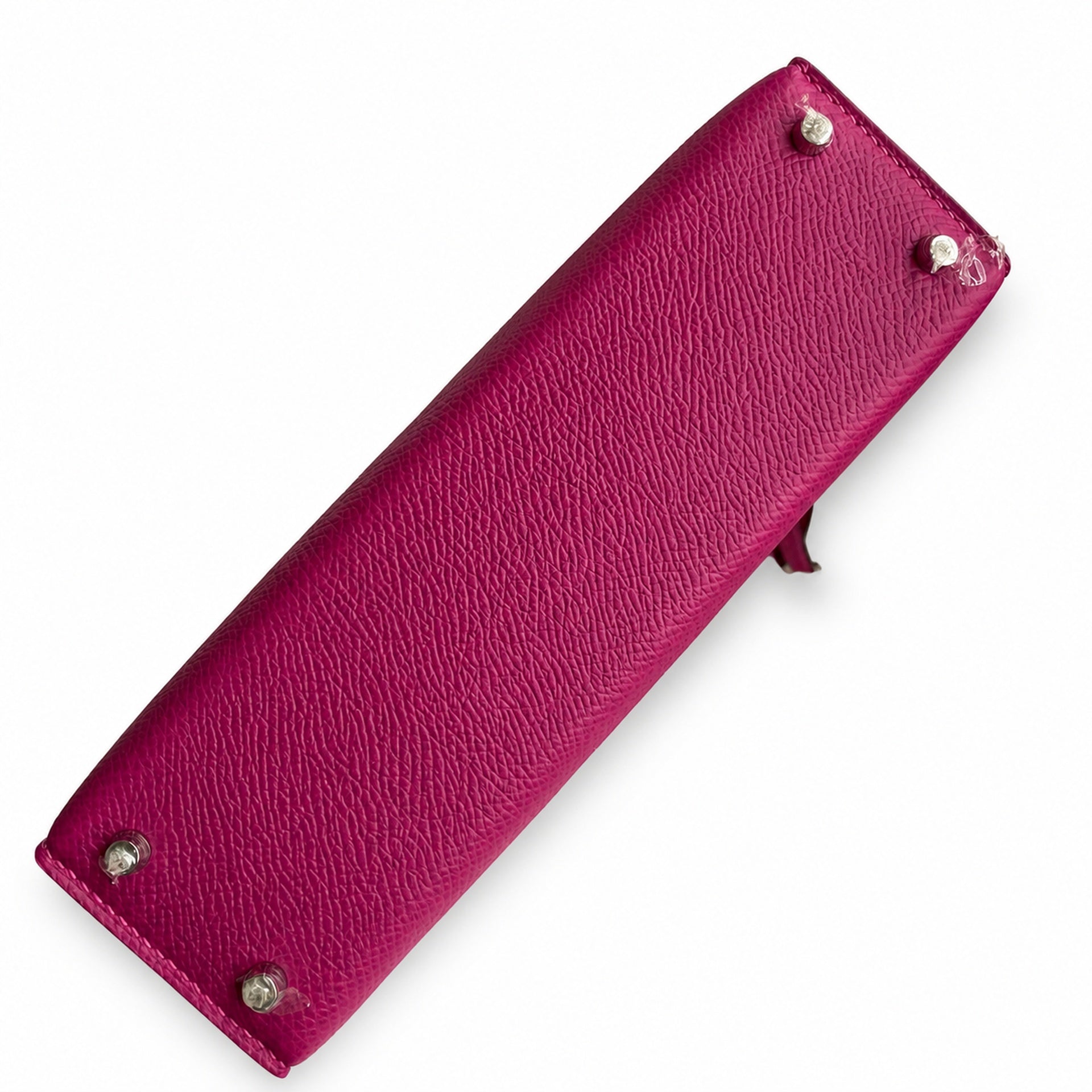 Fully hand-sewn👉Second generation Mini Kelly 19cm imported Epsom leather rose purple silver buckle