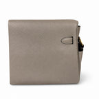 🆕 In stock Kelly Messenger messenger bag for men and women, light gray gold buckle, imported leather, all-steel hand-waxed thread, the highest cost-effectiveness on the Internet. The classic combinati