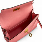 Fully hand-sewn👉Second generation Mini Kelly 19cm imported Epsom leather milkshake powder gold buckle