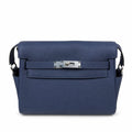 🆕 In stock Kelly Messenger messenger bag for men and women, sapphire blue silver buckle, imported leather, all-steel hand-waxed thread, the best value for money on the Internet. The classic combinatio