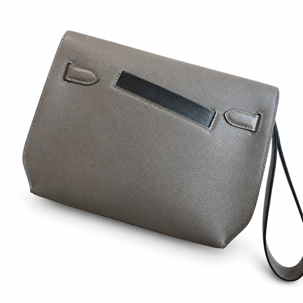 Kelly Depeches 25 clutch, Evercolor leather (with additional shoulder strap), can be worn cross-body, can be carried by hand or on the wrist, daily needs, seamless switch between business/leisure - ce