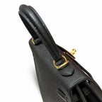 kelly25cm, ck89/Black, Epsom, gold, all handmade‼ ️Kelly 25cm, black, palm print, gold buckle, high-end handmade exclusive customization‼ ️Purely hand-made nails, hand-engraved hardware, fine steel Di