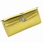 Kelly cut 31 handbag epsom chick yellow silver buckle ready stock