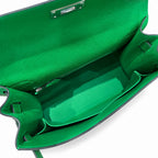 Kelly 25cm/28cm Epsom leather 1K Bombou bamboo green top handcraft! Counter quality!