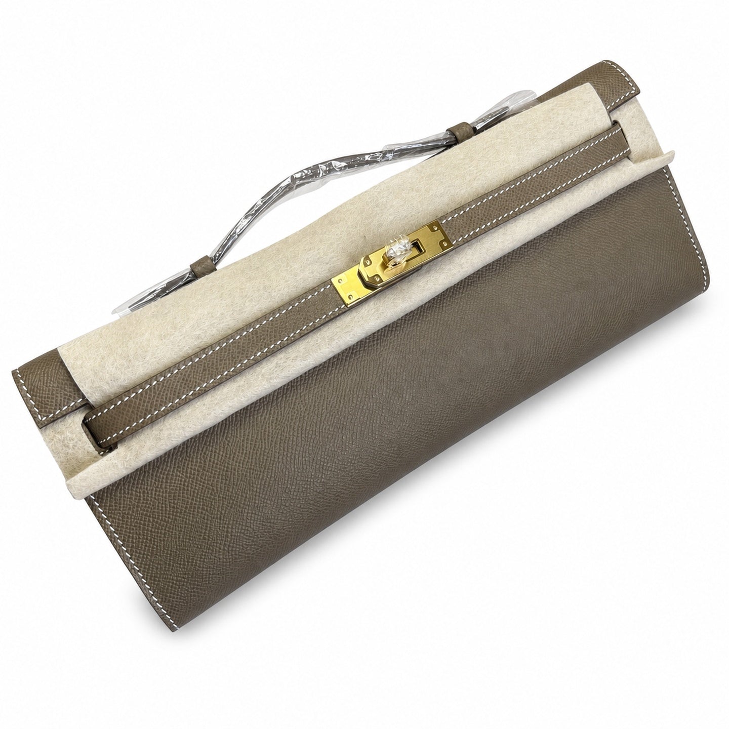 Kelly Cut 31 handbag Epsom leather picture elephant gray ready stock