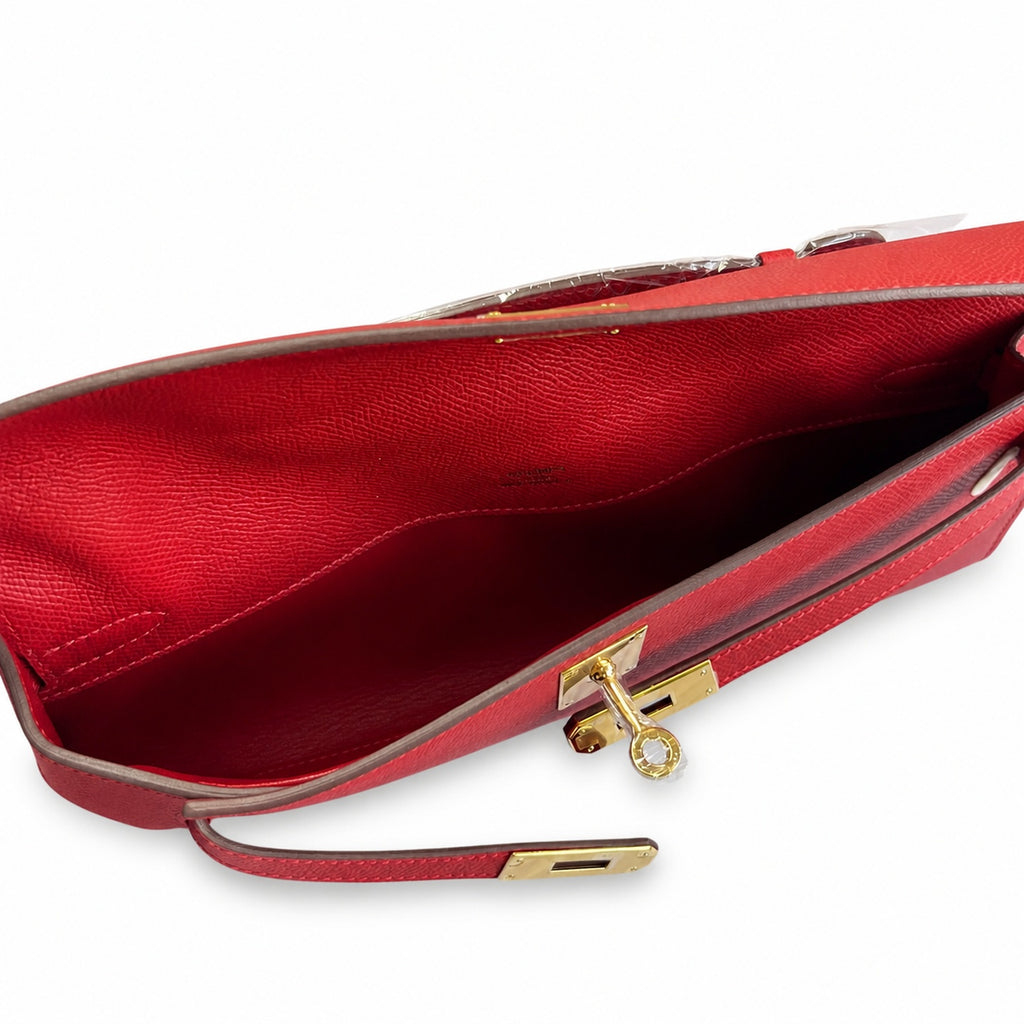 Kelly Cut 31 Clutch Epsom Leather Picture Red