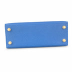 kelly Kelly 25cm, epsom leather wax thread semi-handmade, Tanzania blue