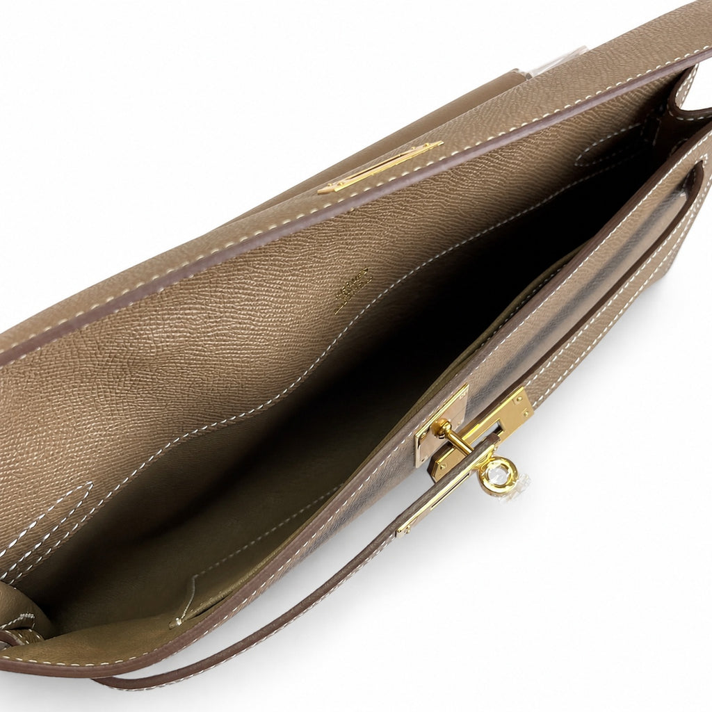 Kelly Cut 31 handbag Epsom leather picture elephant gray ready stock