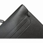 Kelly depeches 36cm Epsom leather 89 Noir black top handcrafted! Counter quality!