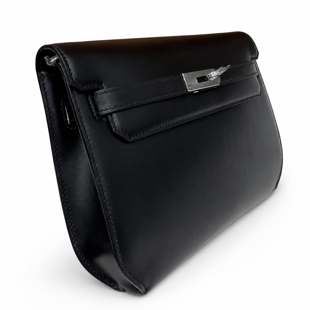 Kelly Depeches25 Black Silver Box Leather