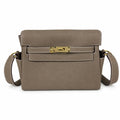 🆕 In stock Kelly Messenger messenger bag for men and women, elephant gray gold buckle, imported leather, all-steel hand-waxed thread, the highest cost-effectiveness on the Internet. The classic combin