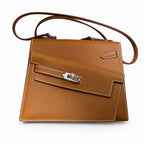 Latest new style 🆕 kelly latest style FW 2022 double-sided kelly epsom leather double-sided irregular design bold change new look more handsome and stylish 37 gold brown silver buckle