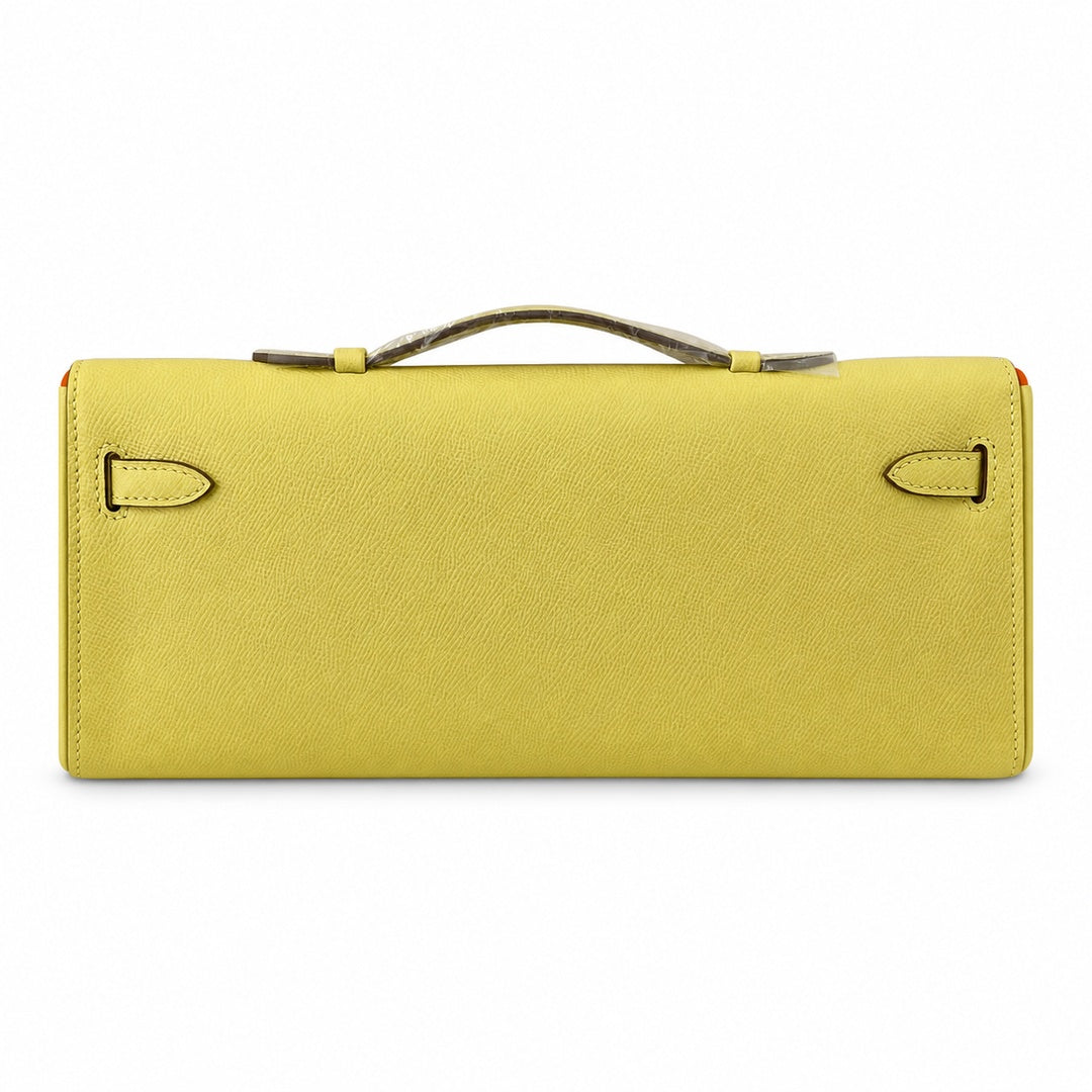 Kelly cut 31 handbag epsom chick yellow silver buckle ready stock