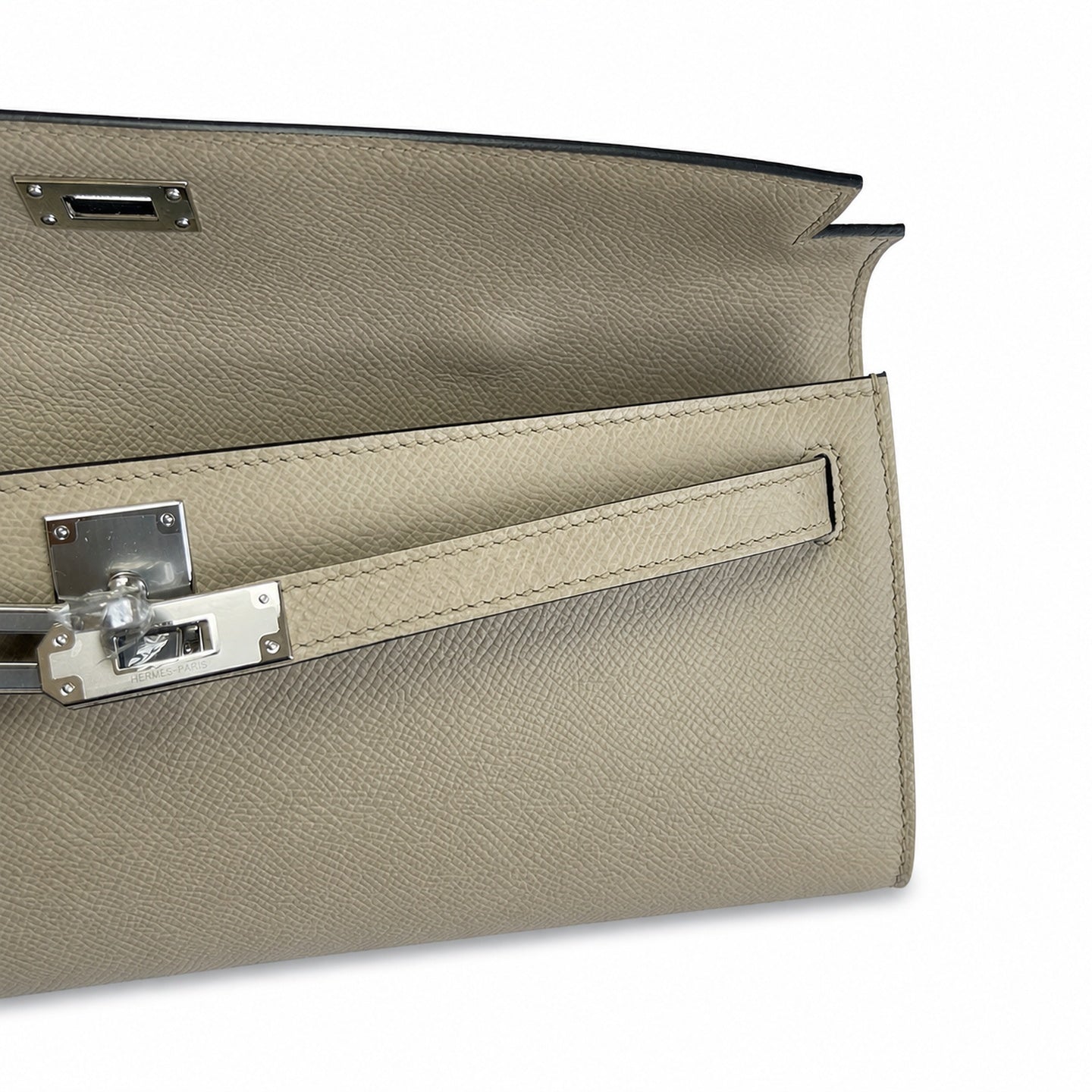 Kelly Cut 31 Clutch Epsom Leather Picture Windbreaker Gray