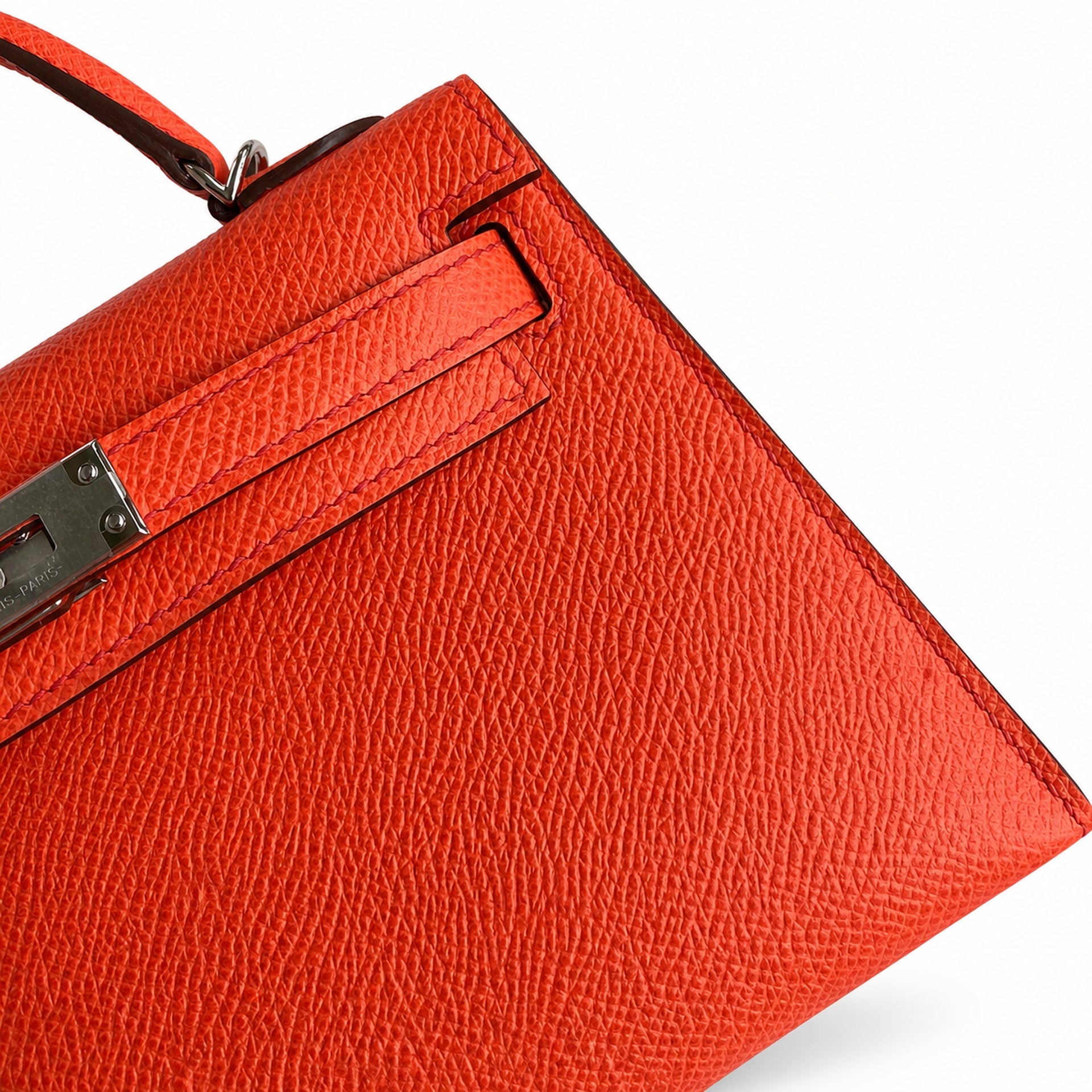 Fully hand-sewn👉Second generation Mini Kelly 19cm imported Epsom leather Texas pink silver buckle
