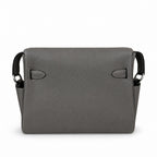 🆕 In stock Kelly Messenger messenger bag for men and women, pewter gray silver buckle, imported leather, all-steel hand-waxed thread, the highest cost-effectiveness on the Internet. The classic combin