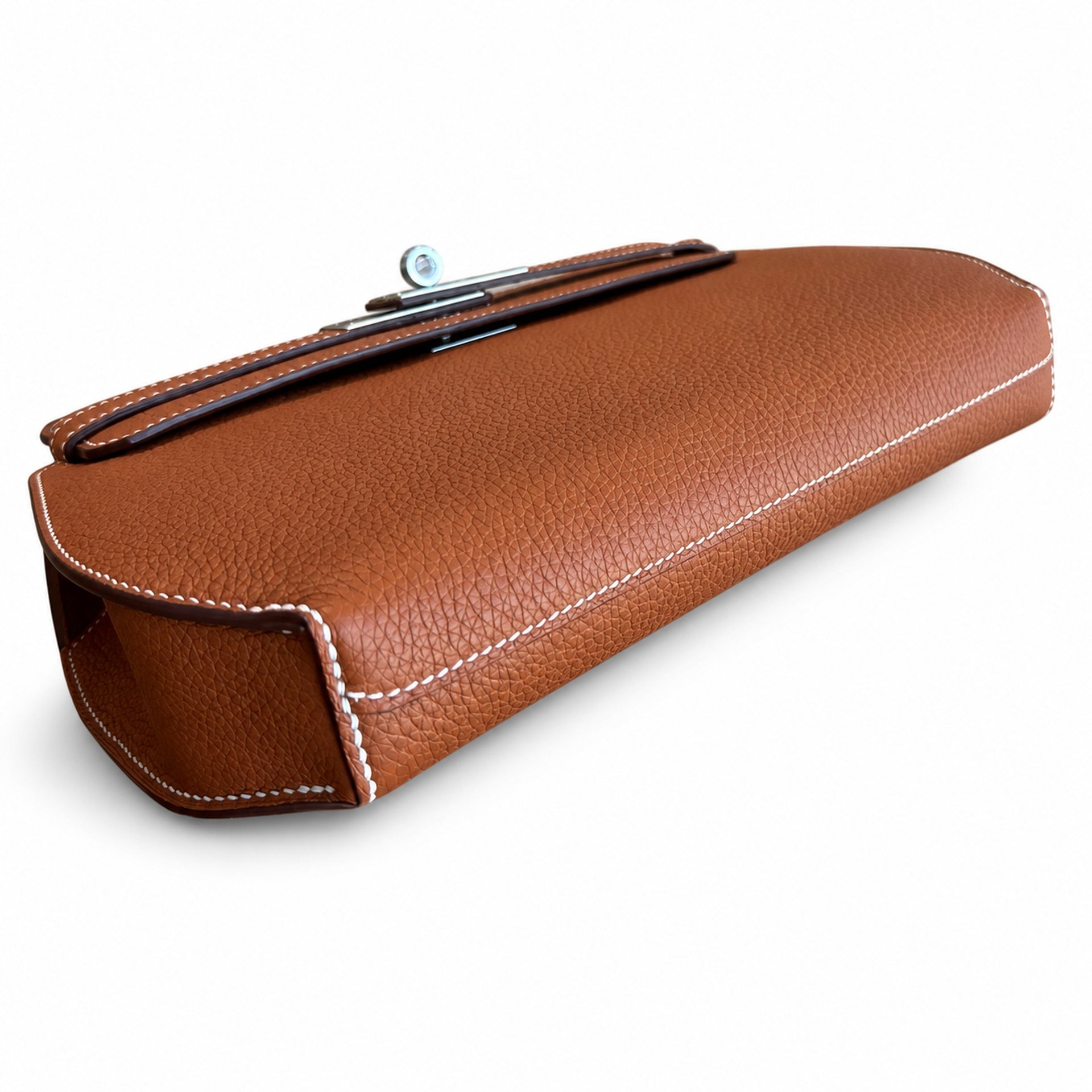 Kelly Depeches 25 clutch, Togo leather (with additional shoulder strap), can be worn cross-body, can be carried by hand or on the wrist, daily needs, seamless switch between business/leisure - central
