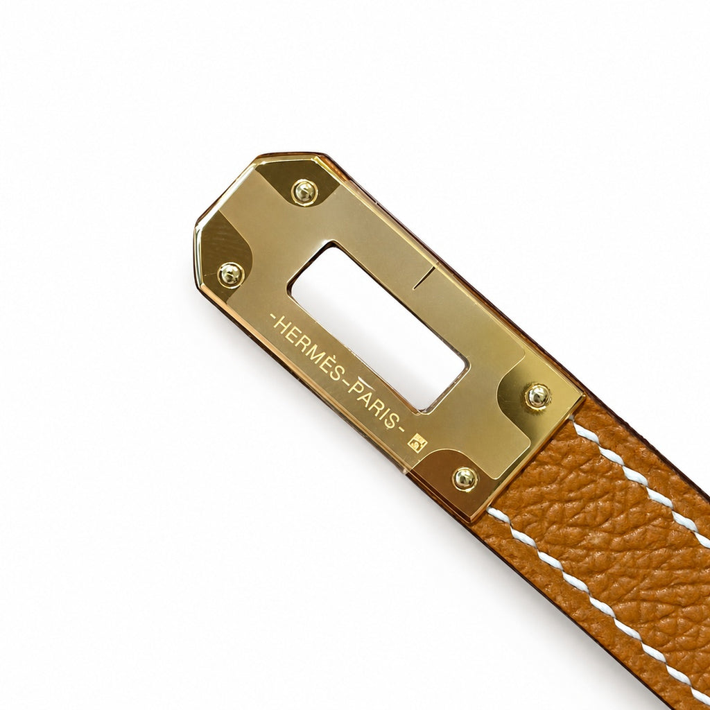 Style: Kelly to go Color: ck37/gold Size: 19*11.5*1.5cm Leather: epsom From France Hardware: gold Kelly crossbody bag, golden brown, cowhide, gold buckle, high-end handmade exclusive customization‼ ️P