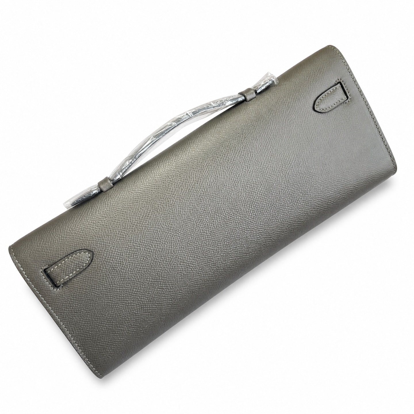 Kelly Cut 31 Clutch Epsom Leather Picture Pewter Gray