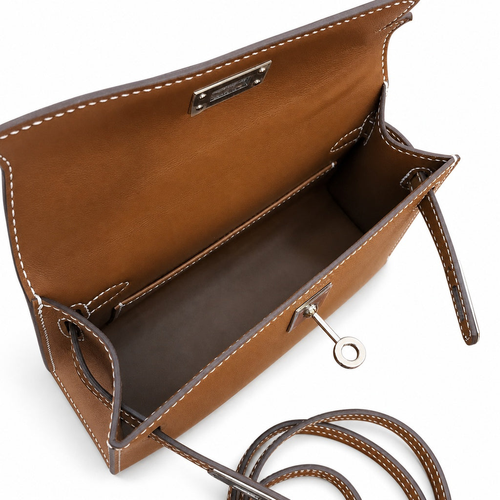 Fully hand-sewn👉Second generation Kelly 19cm imported Epsom leather earthy yellow gold and silver buckle