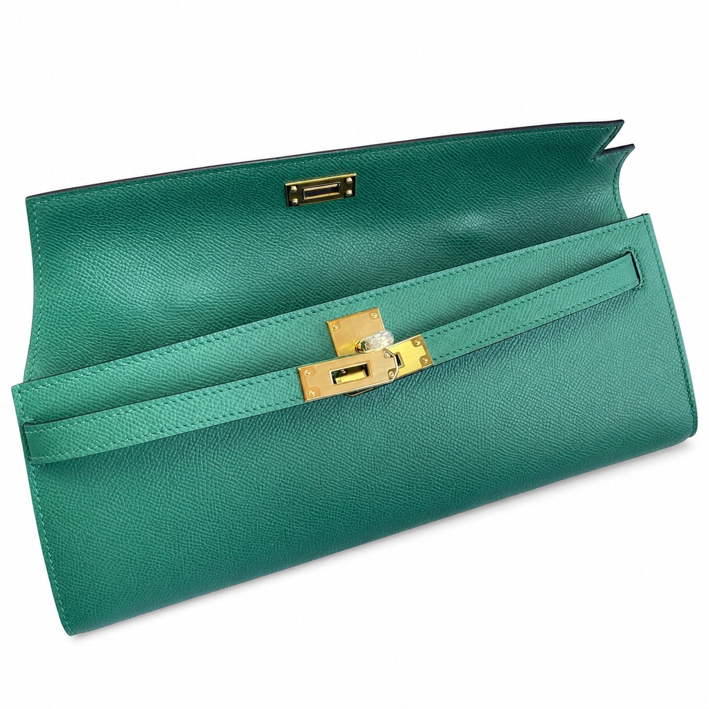 Kelly Cut 31 Clutch Epsom Leather Picture Malachite Green