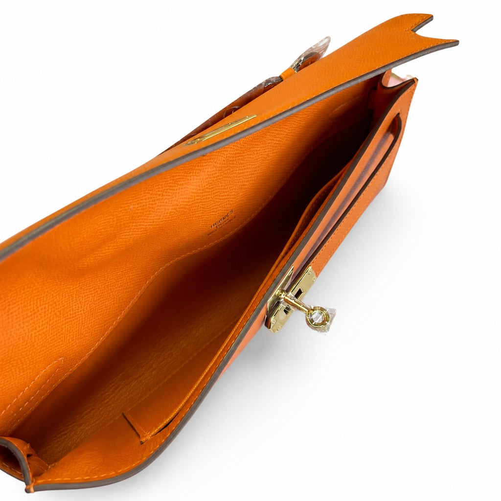 Kelly Cut 31 Clutch Epsom Leather Picture Orange