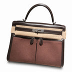 New limited edition 😍😍 32Kelly Lakis BOX patchwork, ebony color🪵 silver buckle. The old money style series is low-key and noble. It exudes an elegant and retro temperament from the inside out. It is n