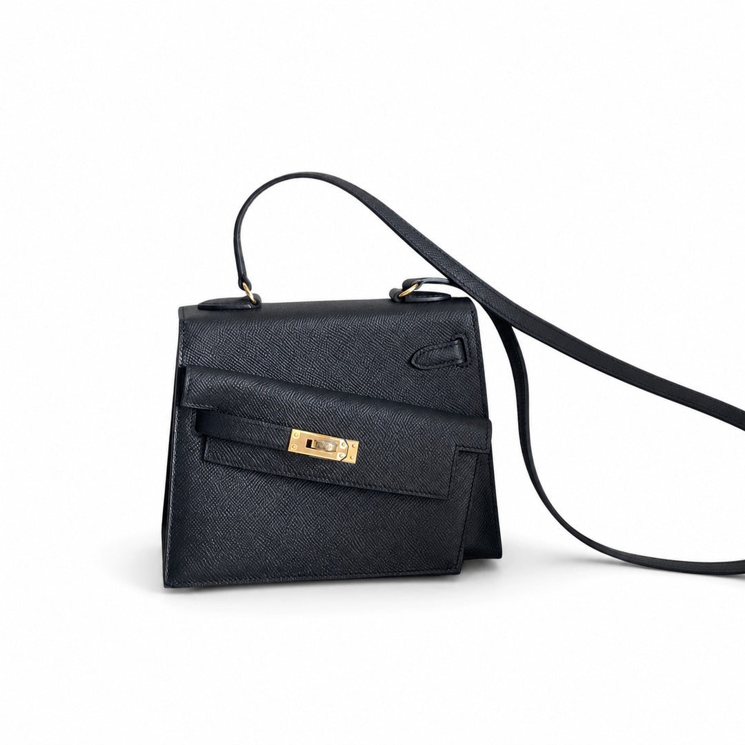 Latest new style 🆕 kelly latest style FW 2022 double-sided kelly epsom leather double-sided irregular design bold change new look more handsome and stylish black gold buckle