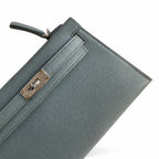 Fully hand-sewn👉Second generation Mini Kelly 19cm imported Epsom leather almond green silver buckle