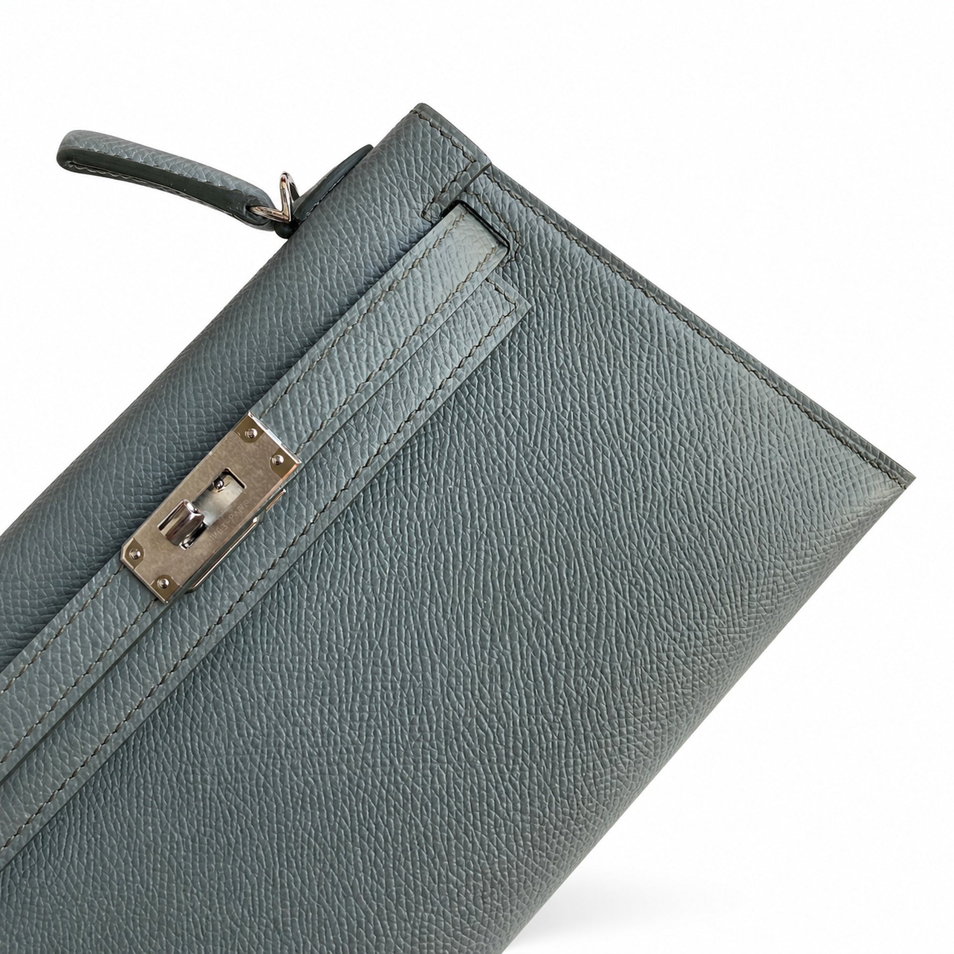 Fully hand-sewn👉Second generation Mini Kelly 19cm imported Epsom leather almond green silver buckle